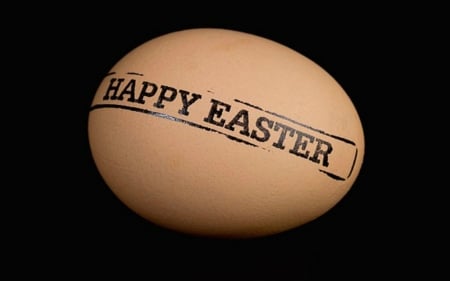 Happy Easter - words, egg, Easter, holiday