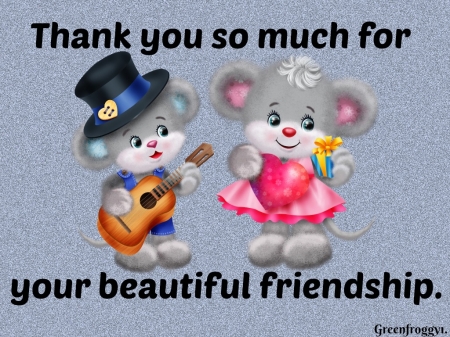 BEAUTIFUL FRIENDSHIP - CARD, BEAUTIFUL, COMMENT, FRIENDSHIP