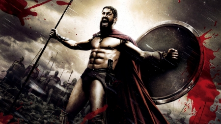 300 (2006) - combat, warrior, 2006, battle, film, 300, gerard butler, persians, spartans