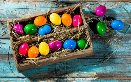 Happy Easter - eggs, colorful, Easter, holiday