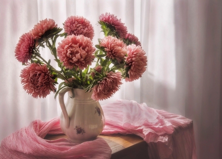 â™¥ - flowers, pink, soft, vase