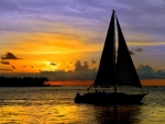 Sailing Boat at Sunset