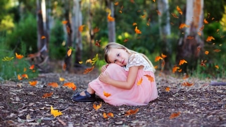 little girl - dainty, pretty, Autumn, pink, pure, child, fair, princess, face, nice, bonny, kid, childhood, set, beauty, baby, Hair, Belle, comely, white, cute, wallpaper, people, blonde, leaves, DesktopNexus, sightly, beautiful, photography, girl, lovely, sweet, tree, little, adorable