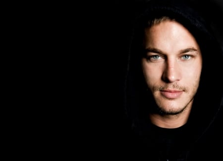 Travis Fimmel - black, actor, Travis Fimmel, face, man