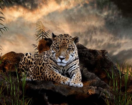 Beautiful Leopard - mountains, wild, feline, cat