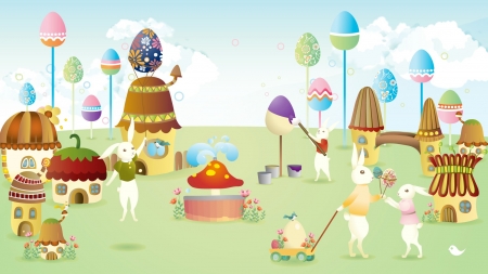 Easter Bunny Village