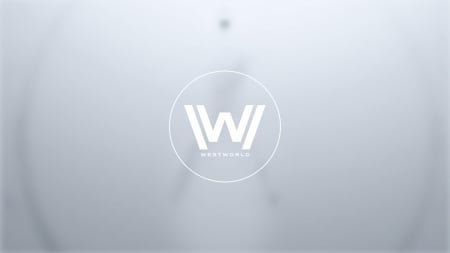 Westworld - logo, grey background, hbo, silhouette, westworld, tv series