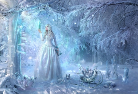 ♥ - fantasy, art, crystal, lady