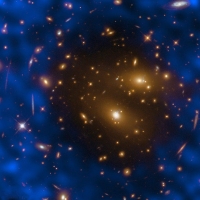 Galaxy Cluster Gas Creates Hole in Microwave Background