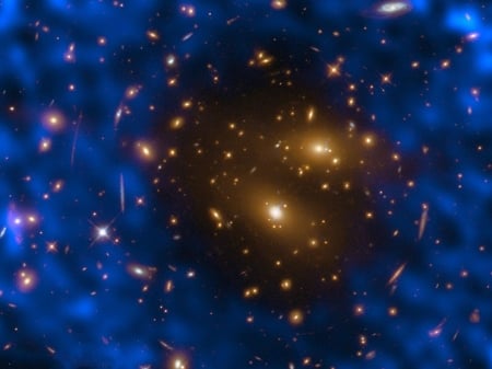 Galaxy Cluster Gas Creates Hole in Microwave Background - space, fun, galaxies, stars, cool