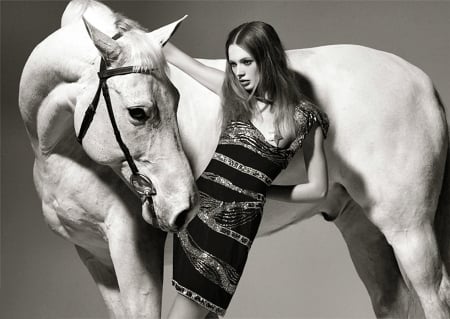 Hug Your Horse. . - girls, women, style, fun, models, female, cowgirl, fashion, western, brunettes, horses