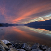 Okanagan Lake at Sunset