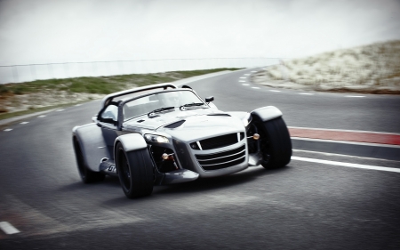 donkervoort d8 gto - donkervoort, road, grass, car