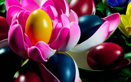 Easter Eggs - eggs, colorful, easter, painted