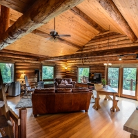 Elegant Log Home Interior