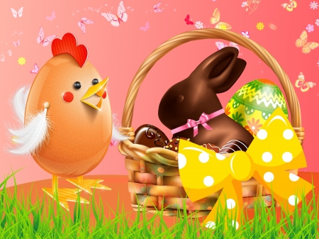 Easter Egg - Happy Easter, Chocolates, Easter Bunny, Easter Chick