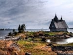 Old Small House on the Rocky River