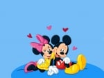 Minnie and Mickey Mouse in love