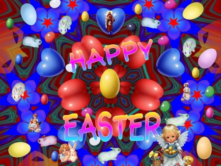 Easter 17 - fractal, abstract, collage, 3d, eye candy