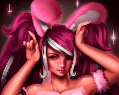 Bunny girl - easter, fantasy, ears, alycia whatley, luminos, girl, bunny