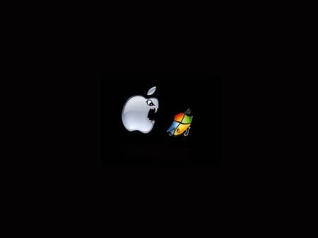 Mac Tiger and Windows  - black, rivalry, windows, computer, mac, apple, technology, vista