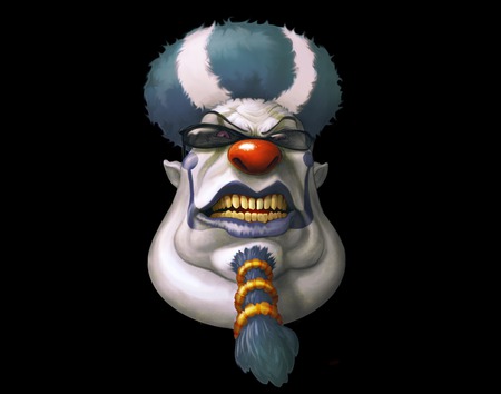 Clown - clown, face, evil