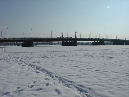 iced river DAUGAVA,Latvia! - winter, forces of nature, snow, river