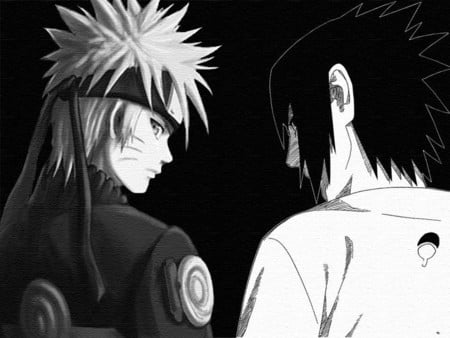 naruto and sasuke - tv show, anime