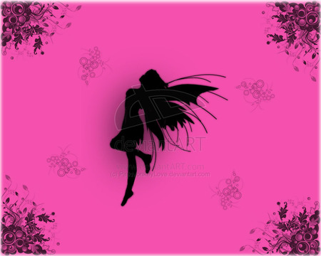 Pink  FAIRY  - black, pink, designs fairy