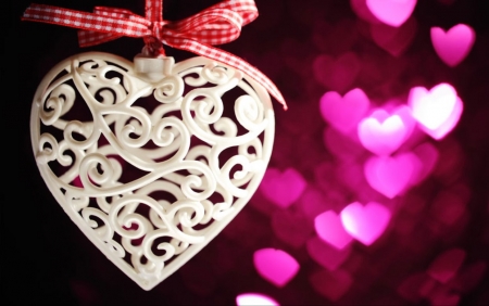 ♥ - abstract, bokeh, love, heart