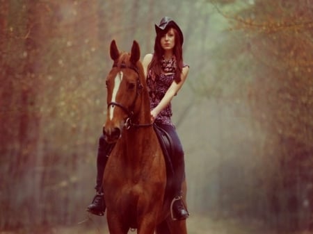 The ride - friends, ride, horse, woman