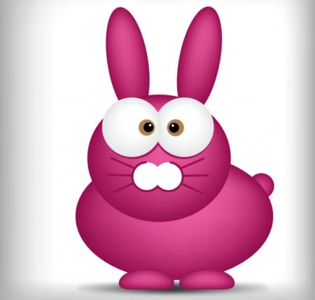 Pink bunny - easter, rabbit, vector, iepuras, pink, bunny