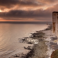 Cloudy Sea Coast Sunset