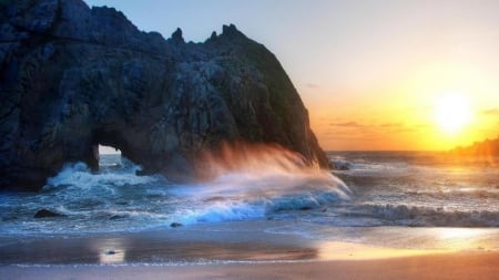 Rocky Shore at Sunset