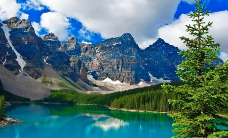 Landscape with mountain and lake