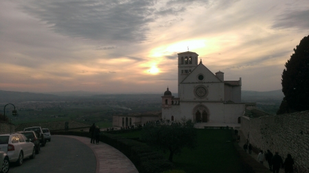 St. Francis of Assisi Church, Italy - church, italy, sunsets, medieval, assisi