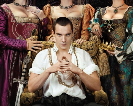 The Tudors (TV Series 2007–2010) - actor, white, poster, king, the tudors, tv series, man, Jonathan Rhys Meyers