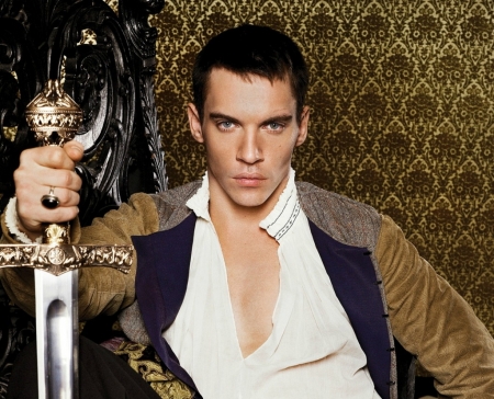 The Tudors (TV Series 2007–2010) - actor, poster, tv series, sword, jewel, man, Jonathan Rhys Meyers, king, the tudors, ring