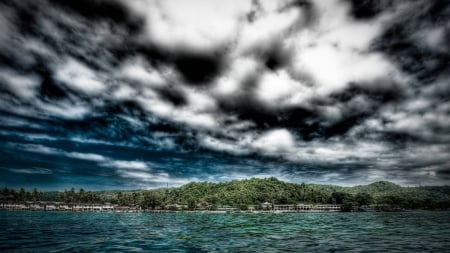 cloudy day - fun, nature, lake, cool, mountain