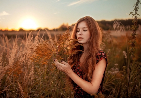 A Walk In A Field. . - style, girls, western, women, models, ranch, outdoors, brunettes, cowgirl, fun, female, fashion