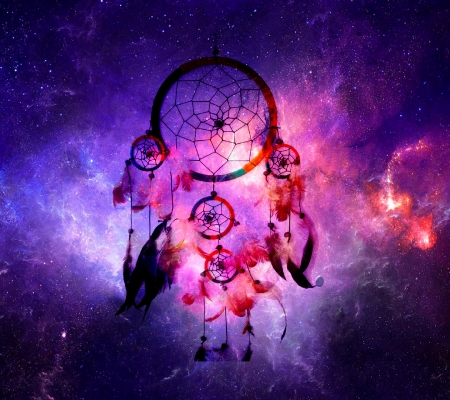 Dreamcatcher Space - pink, purple, dream, sky