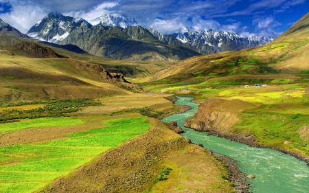 valley - cool, river, valley, fun, nature, mountain