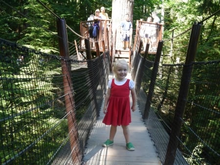 little girl - dainty, pretty, pink, pure, child, fair, Walk, princess, face, nice, bonny, kid, childhood, beauty, baby, Hair, Belle, comely, white, nature, green, cute, wallpaper, people, blonde, DesktopNexus, sightly, beautiful, photography, girl, lovely, sweet, tree, little, adorable, bridge