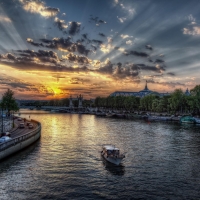 Sunset in Paris,France