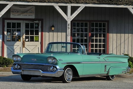 1958-Chevrolet-Impala - lowrider, classic, aqua, gm