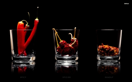 chili ala glass - glass, spicy, chili, pepper