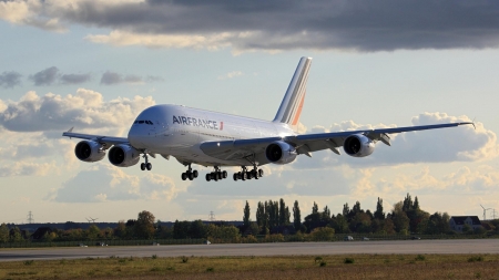 Airbus A380 Air France - air, france, airlines, a380, plane, airbus