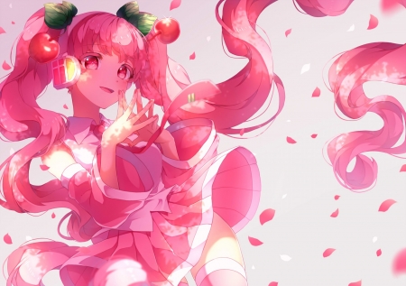 Sakura Miku - white, girl, tagme, pink, anime, sakura miku, manga