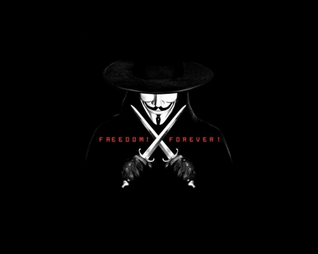 V for Vendetta (2005) - movie, black, v for vendetta, poster