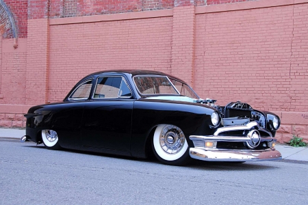 1950-Ford-Coupe-Custom - Whitewalls, Black, 1950, Classic